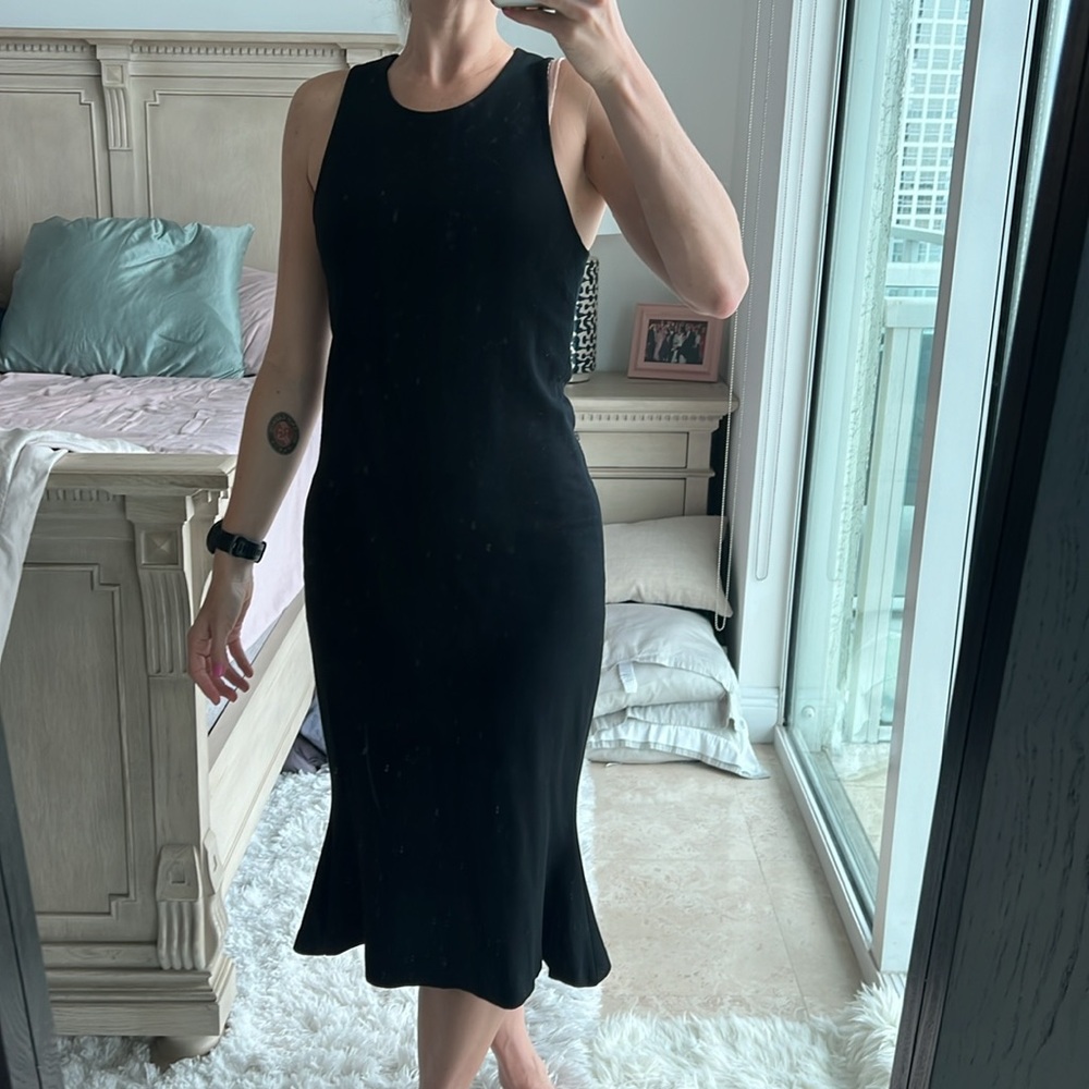 L'AGENCE size small Annalisa Trumpet Dress in black - Picture 3 of 5